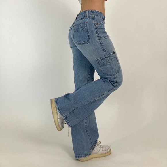 Vintage Jeans Vintage 200s Hydraulic Lightwash Low Rise Cargo